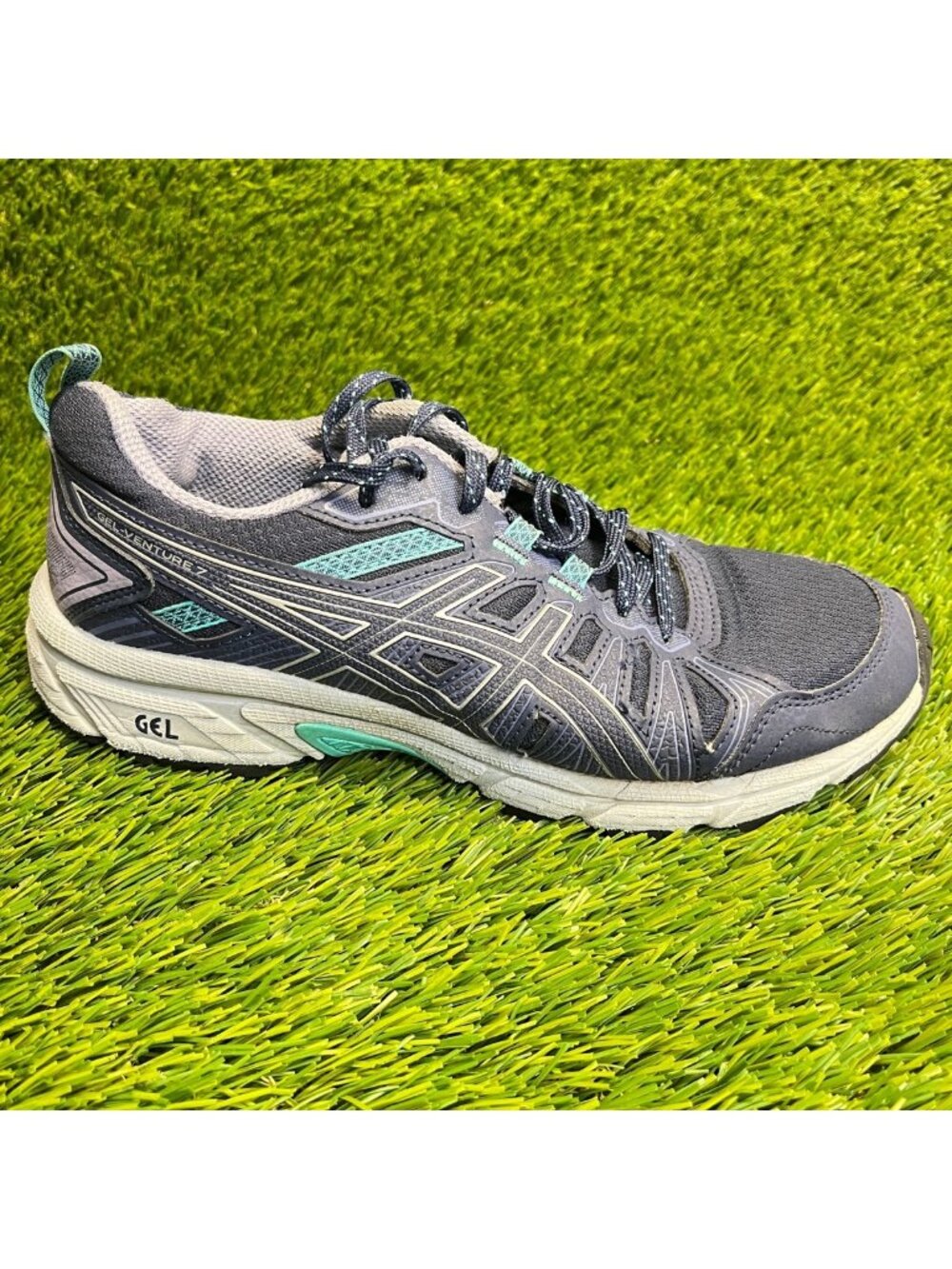 Asics Gel-Venture 7 Womens Size 7.5 Blue Athletic Running Walking Shoes Sneakers